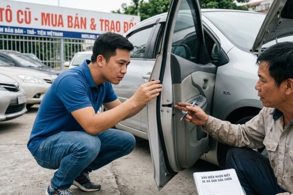 Mua xe đã qua sửa chữa: Dấu hiệu nhận biết