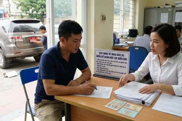 Quy định về mua bán xe mang biển số quân đội